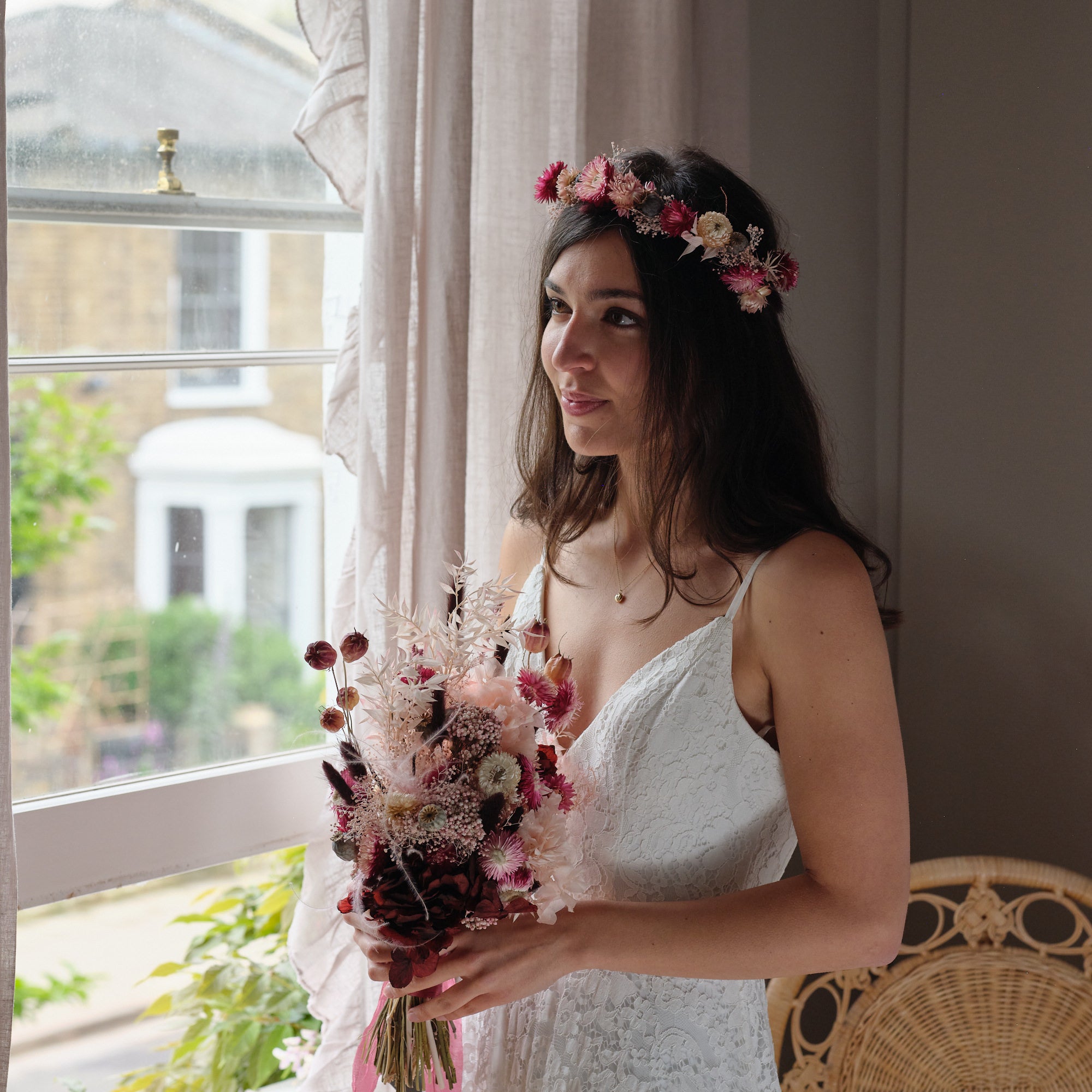 Wild Cherry Dried Flower Crown