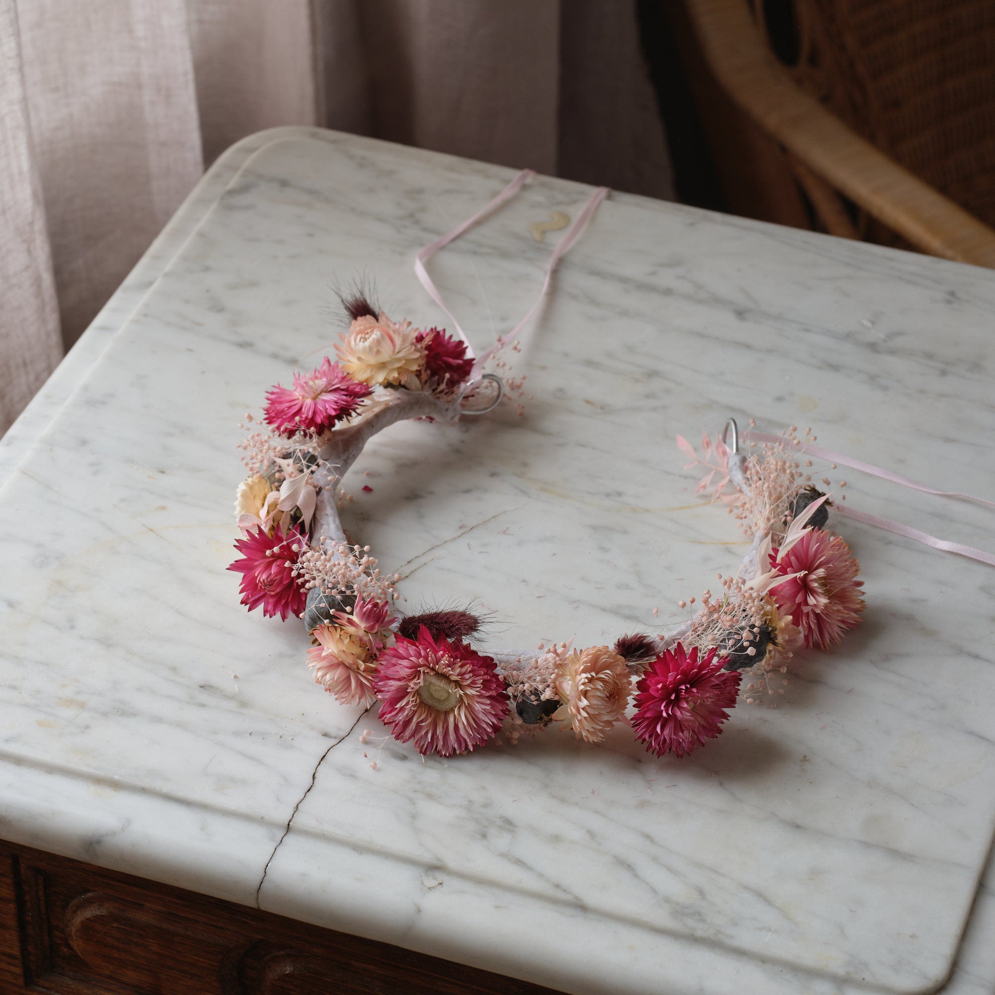 Wild Cherry Dried Flower Crown