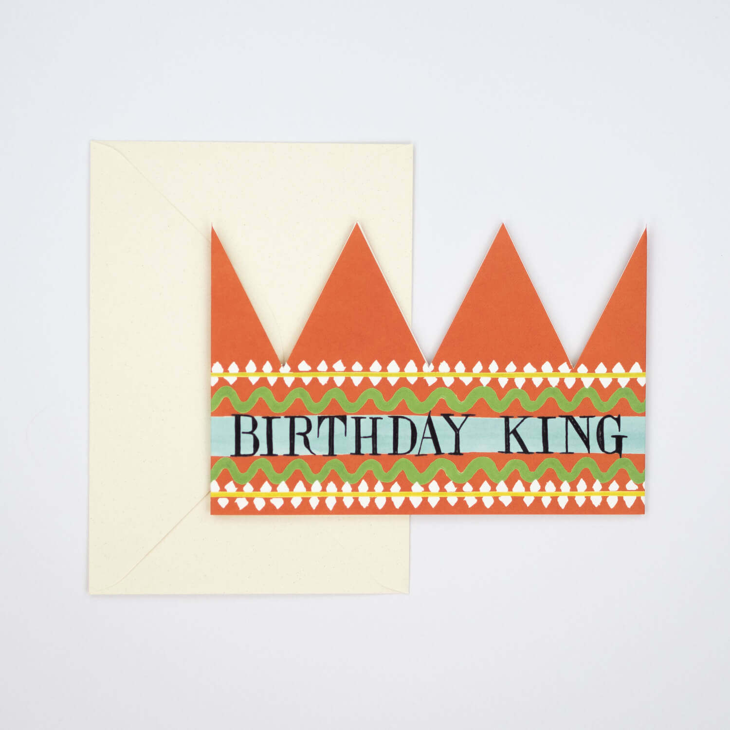 Birthday King Party Hat Greetings Card