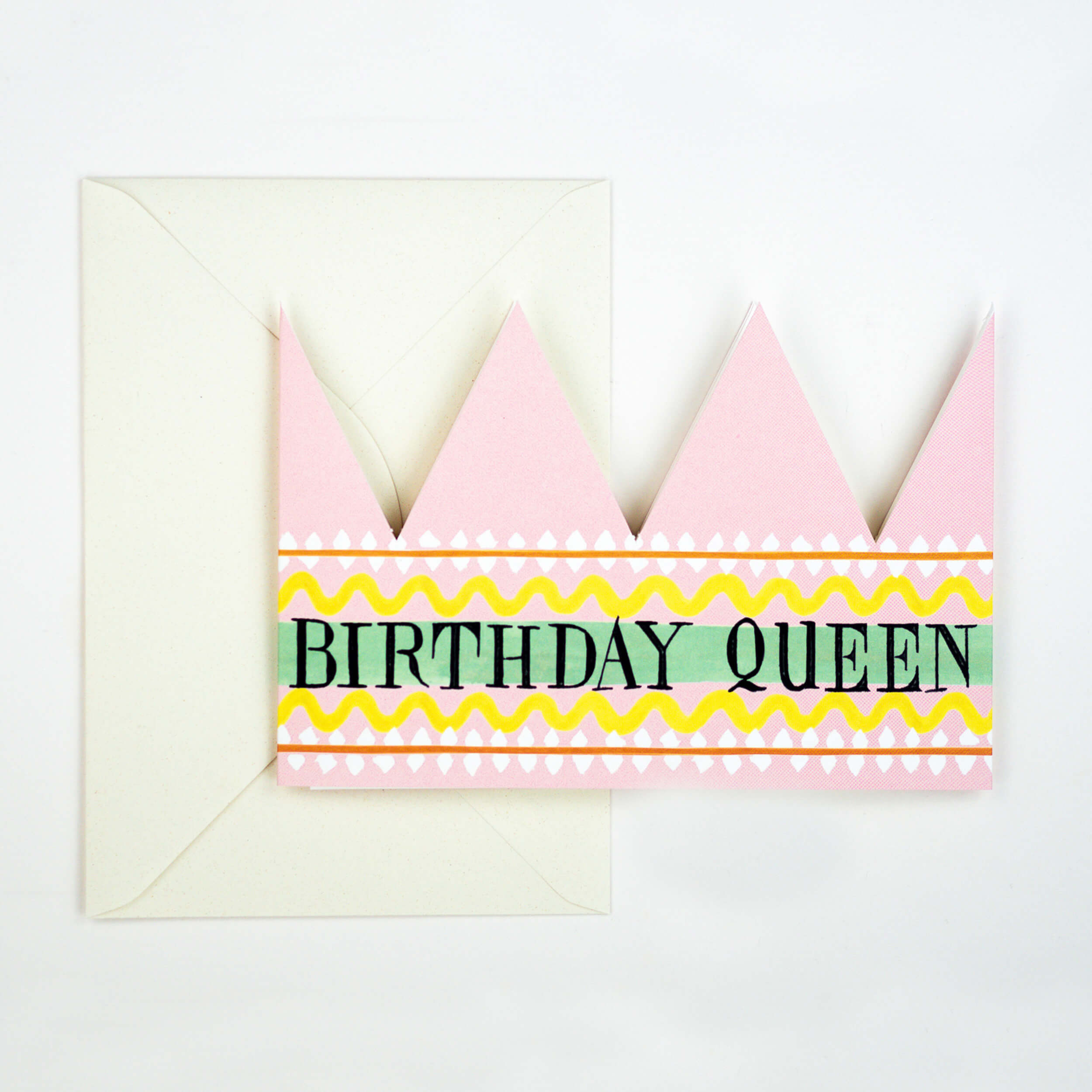 Birthday Queen Party Hat Greetings Card