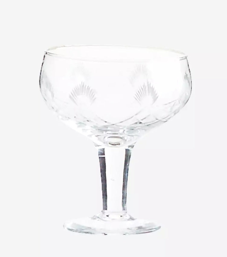 Cocktail Glass with Cutting Decoration