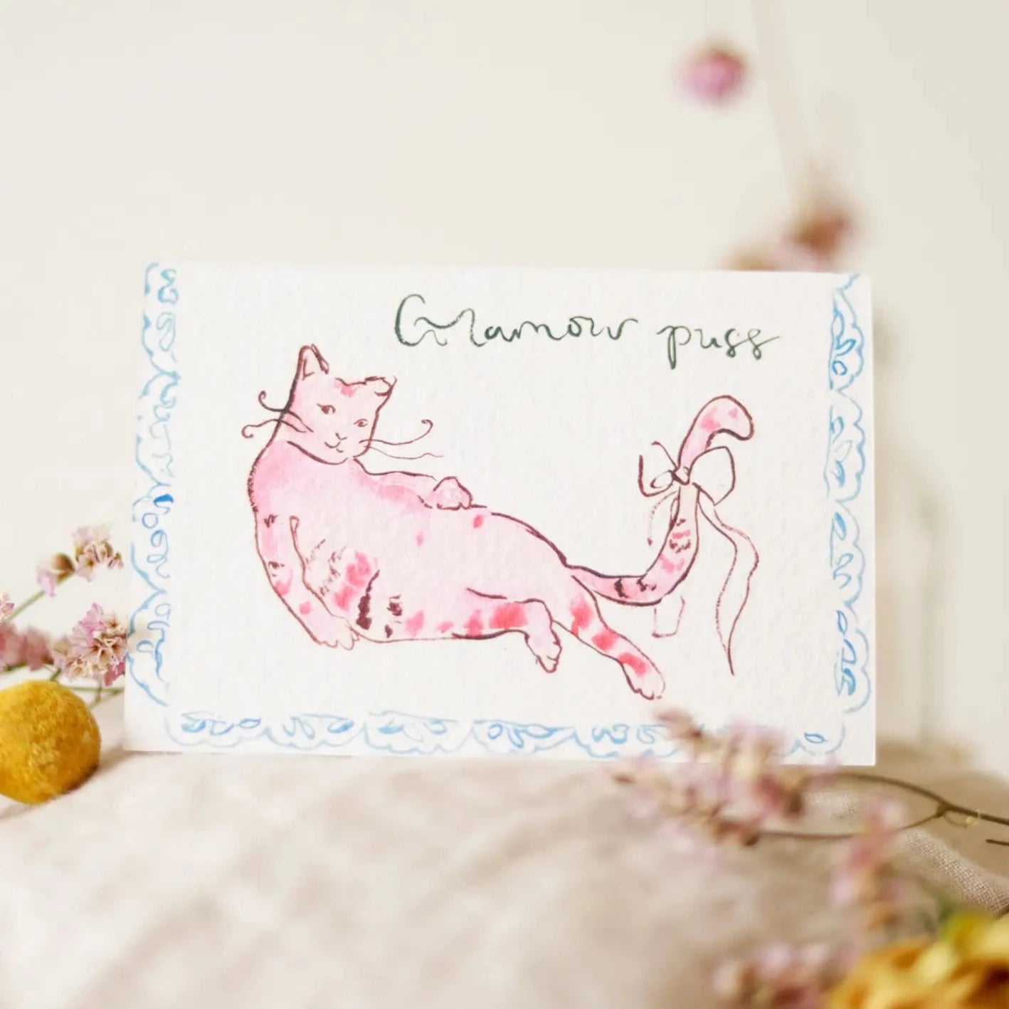 Glamour Puss Greetings Card