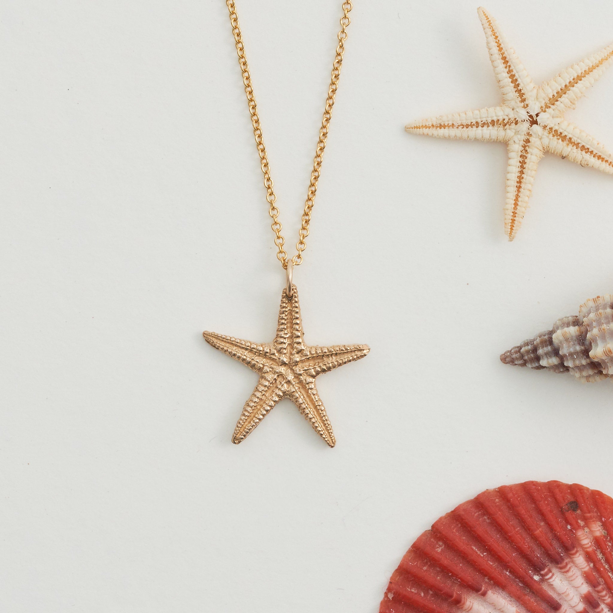 Hand Cast Shell Necklace | Starfish