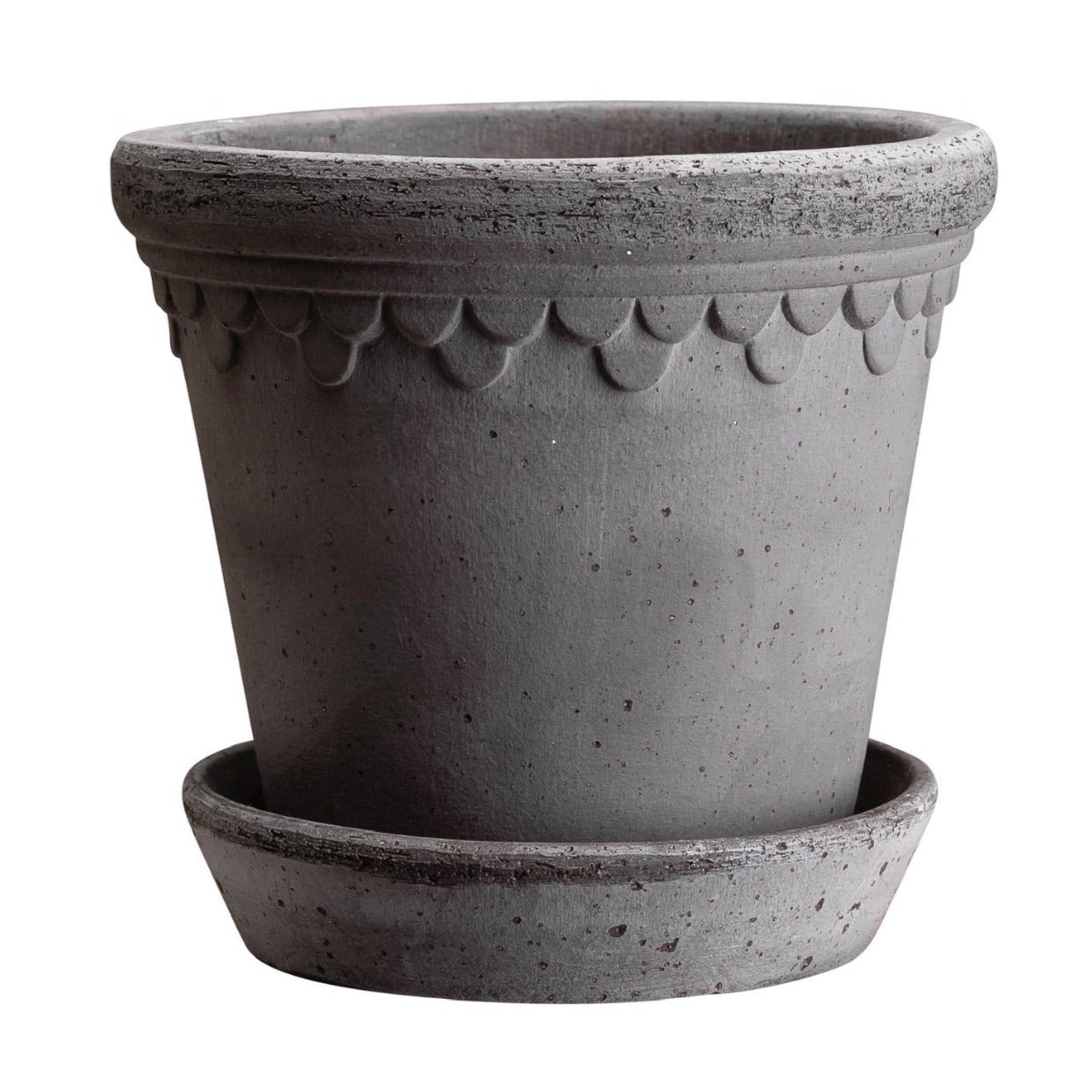 Bergs Potter Grey Copenhagen Pot and Saucer Set