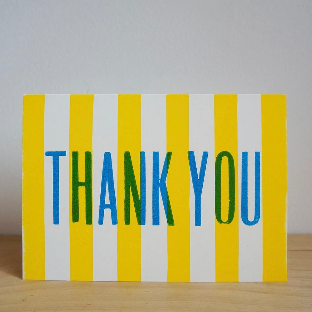 vibrant and colourful thank you card