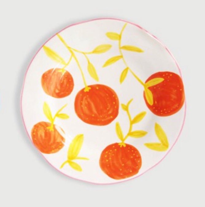 Painted Oranges Plates