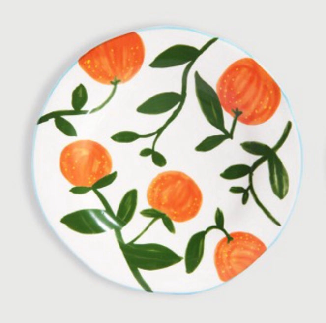 Painted Oranges Plates