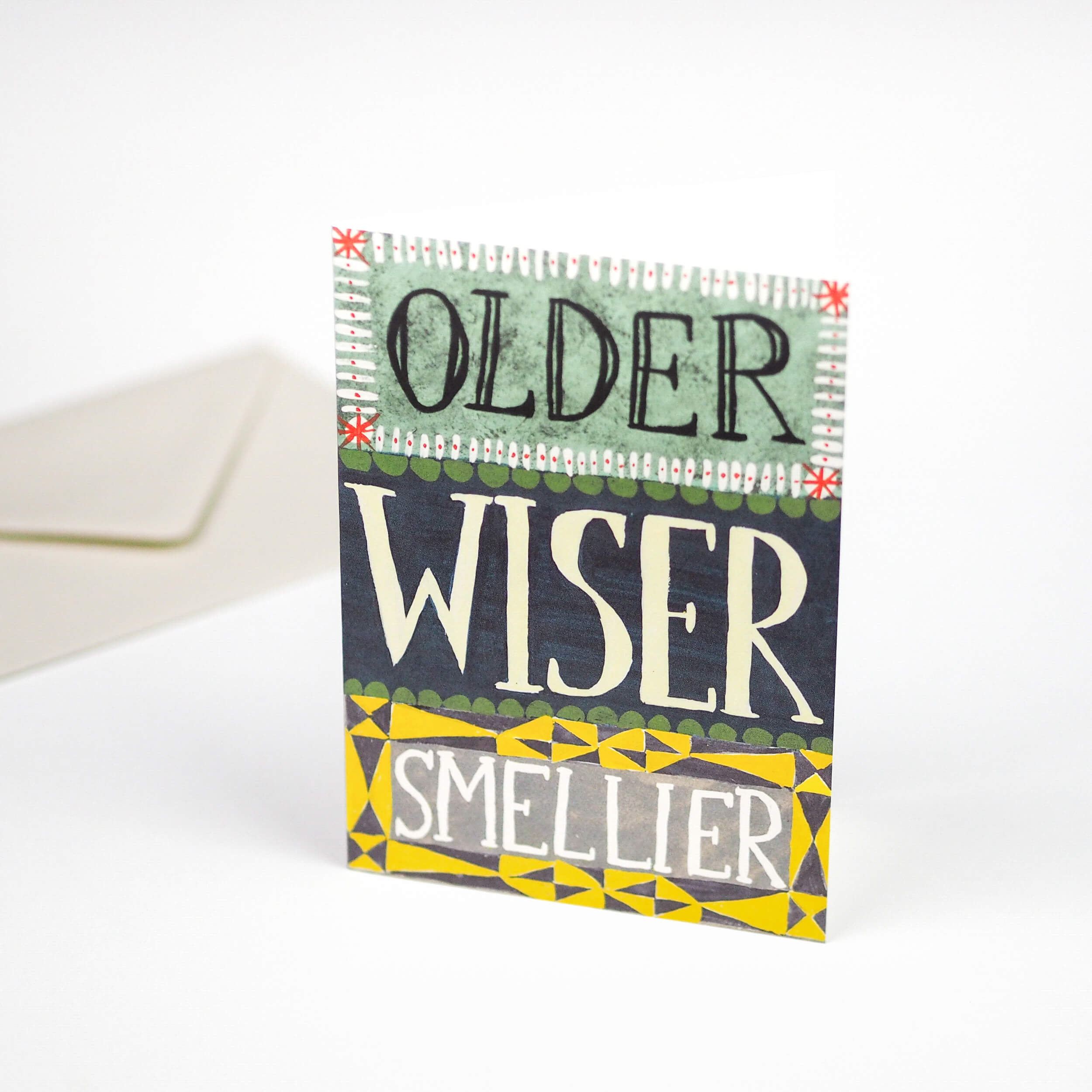 Older Wiser Smellier Birthday Greetings Card