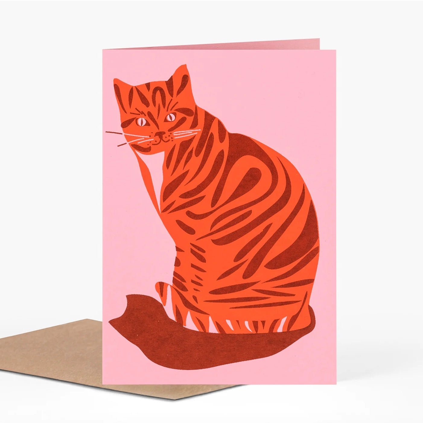 ginger cat greeting card
