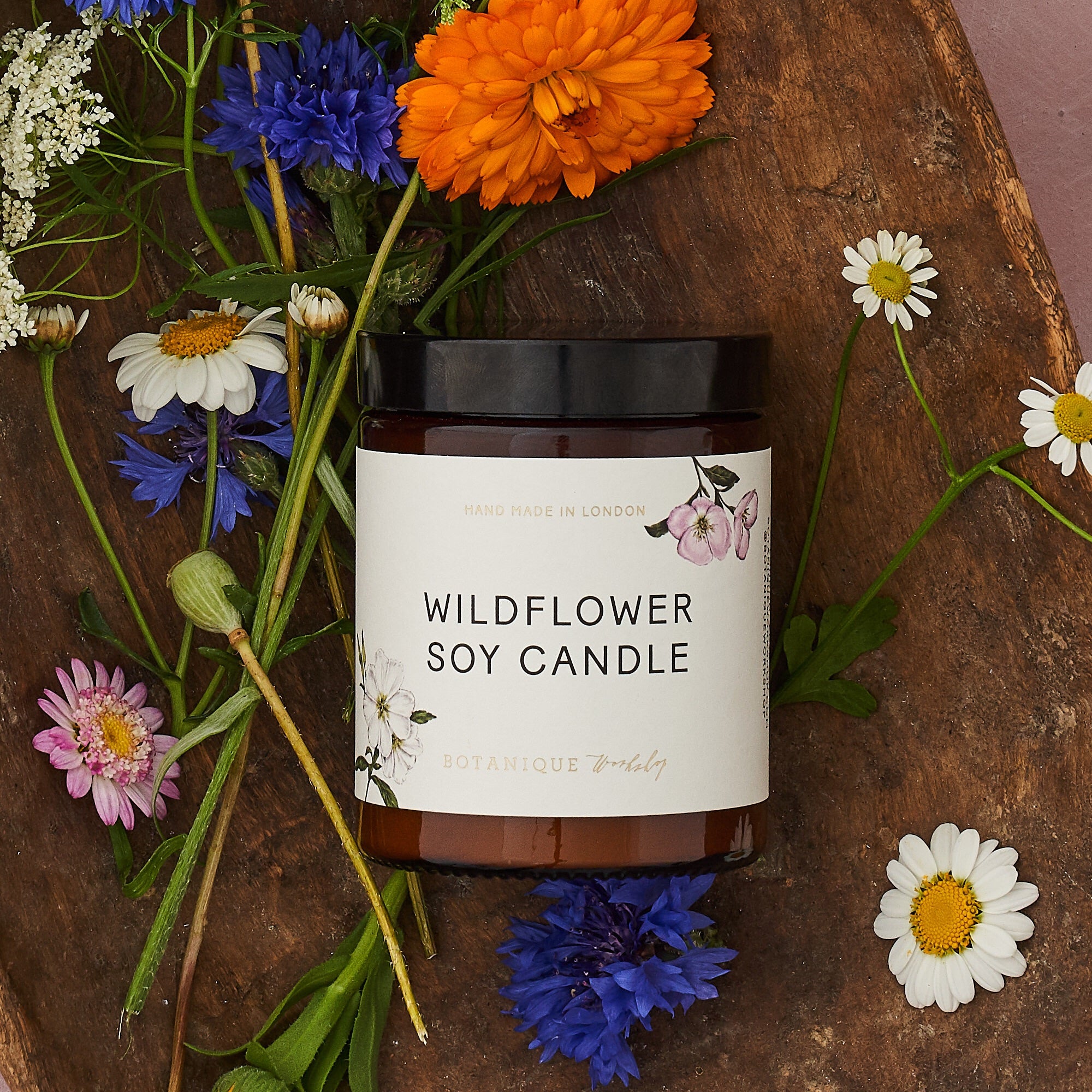 Hand-poured Wild flower scented Soy Candles
