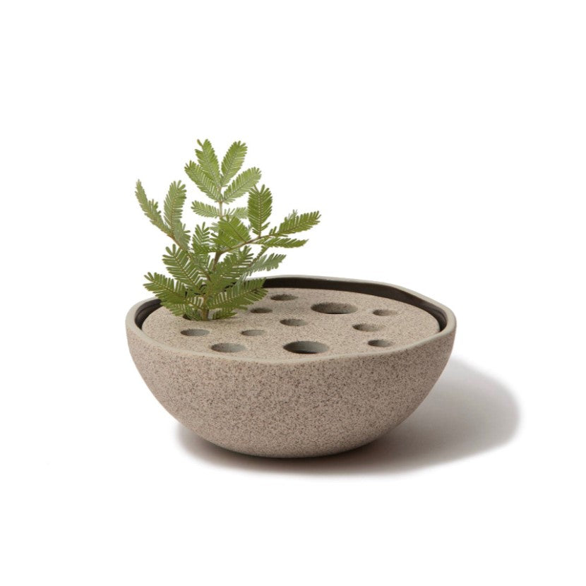 Lindform Straw Ikebana Vase & Tea light Holder in Medium Sand | Large