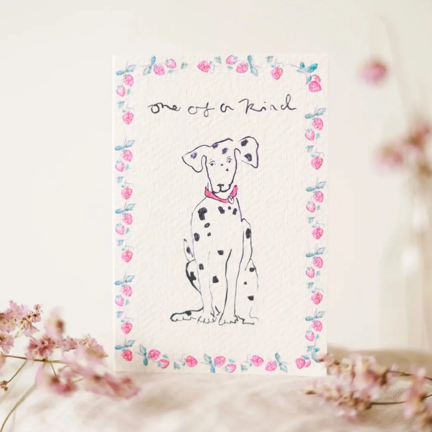 One of a Kind Dalmation Greetings Card