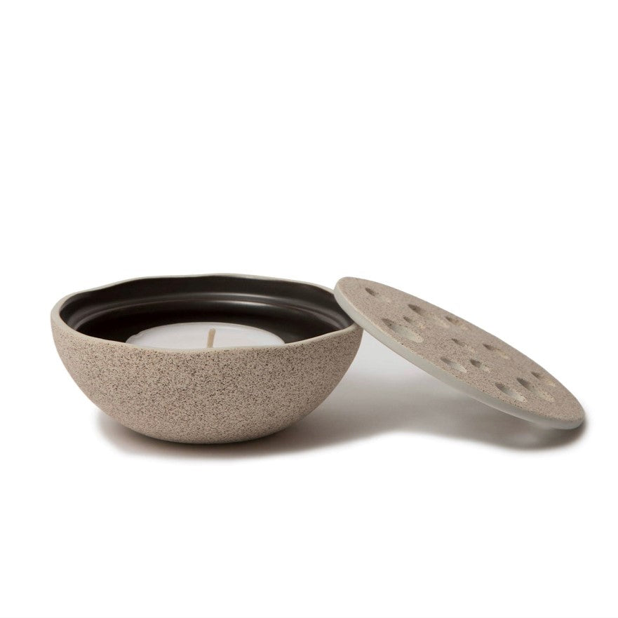 Lindform Straw Ikebana Vase & Tea light Holder in Medium Sand | Small