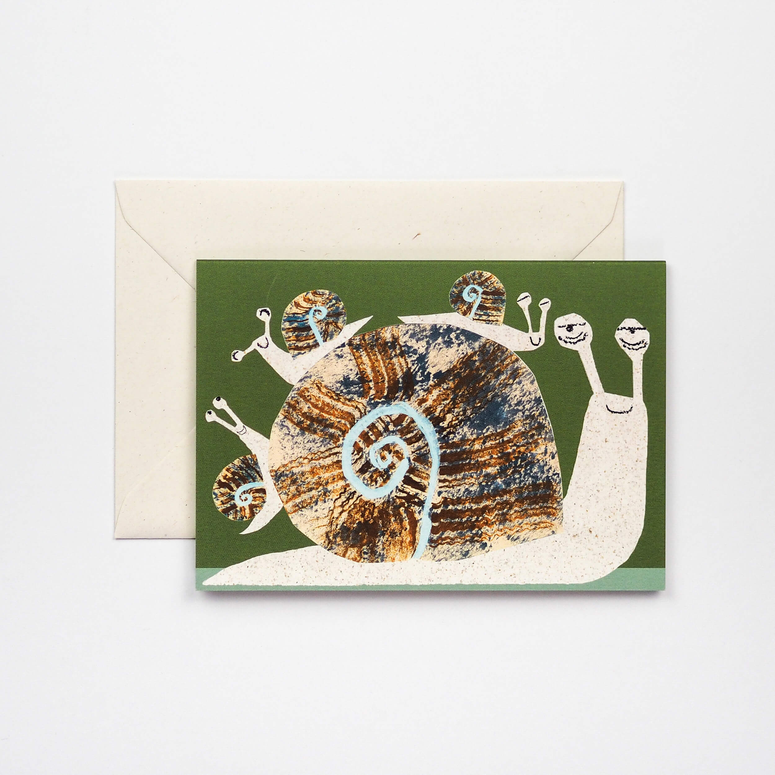 Snail Family Greetings Card